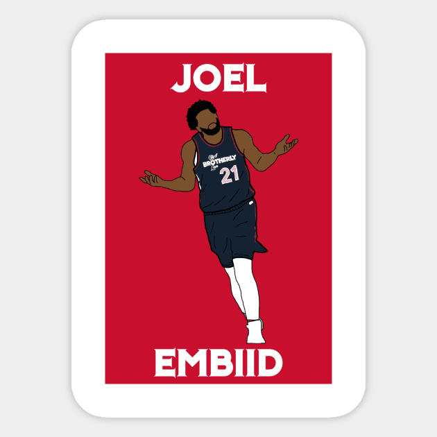 Joel Embiid Sticker by SportsByBeau